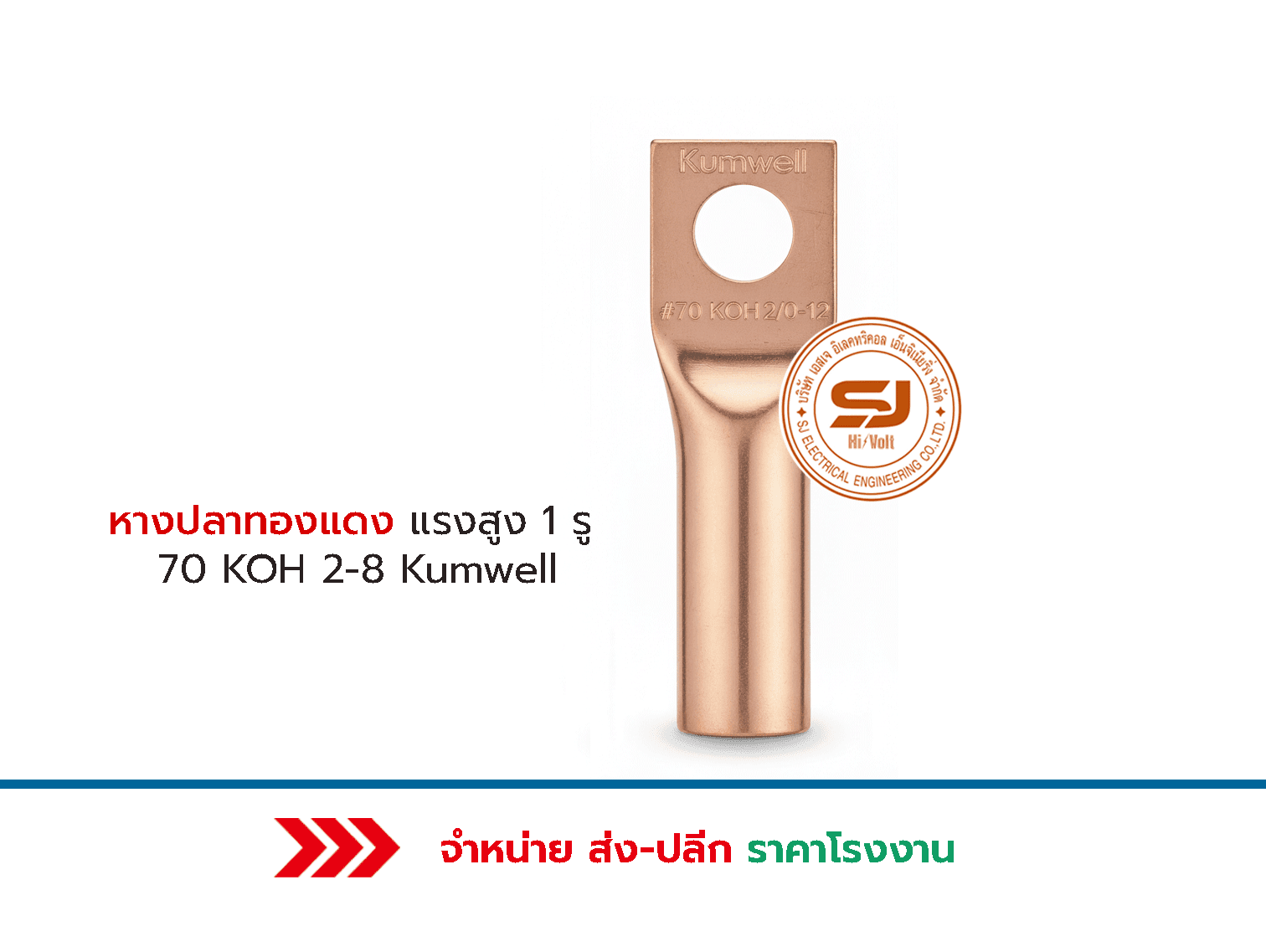 หางปลาทองแดงแรงสูง1รู-70KOH-2-12 Kumwell