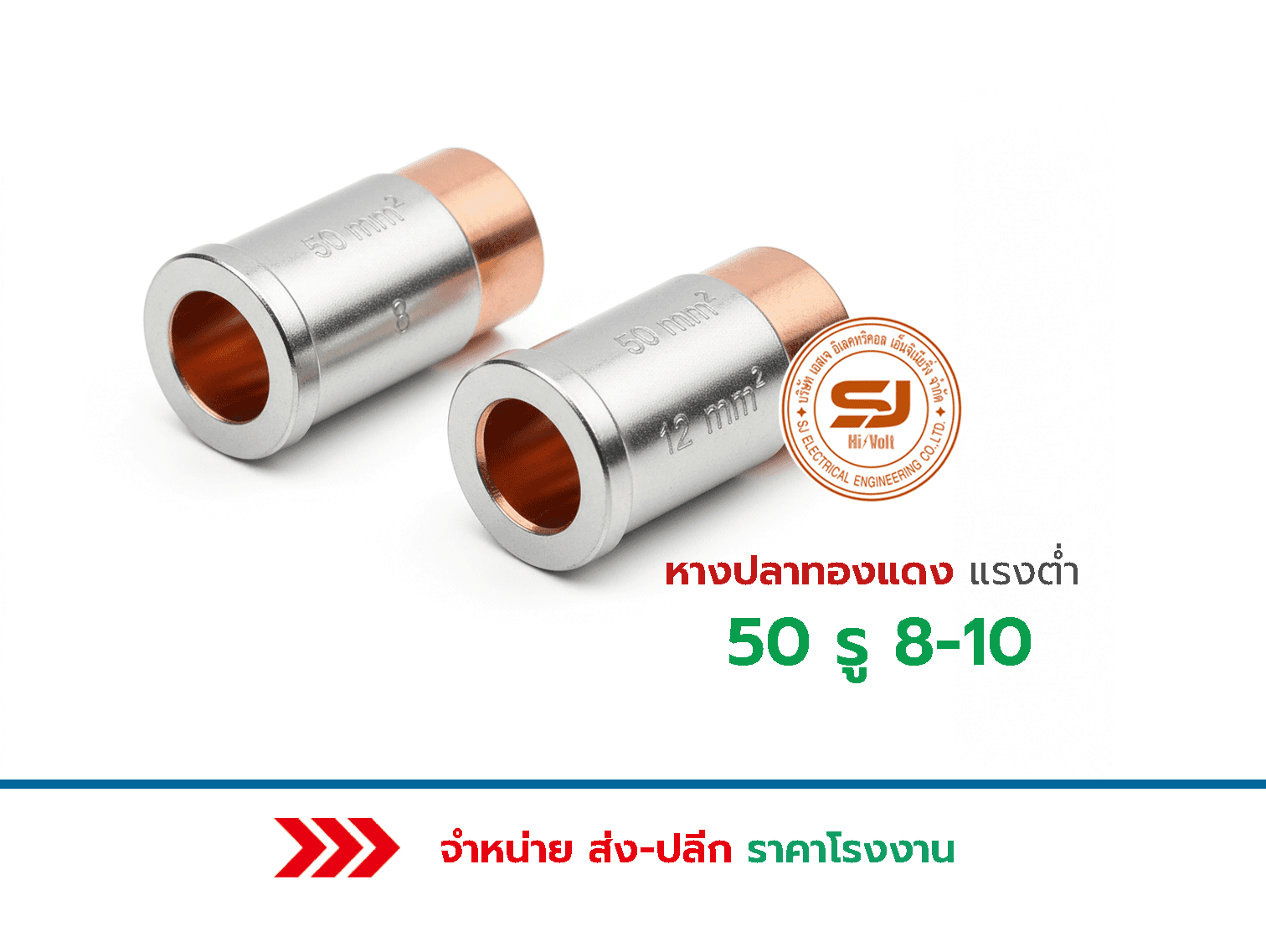 หางปลาทองแดงแรงต่ำ 50 รู 8-10
