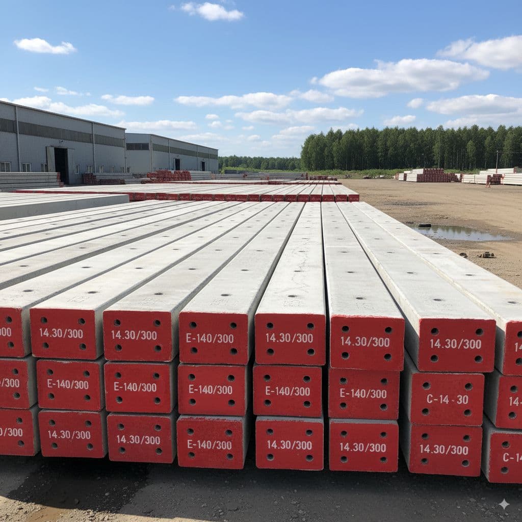 Electric pole, size 14.30 meters